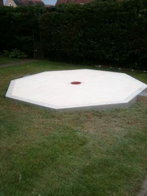 Grillkota - Fundament- / Aufbaubilder