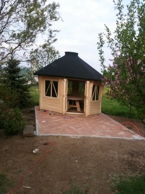 Grillkota - Fundament- / Aufbaubilder