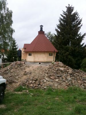 Grillkota - Fundament- / Aufbaubilder