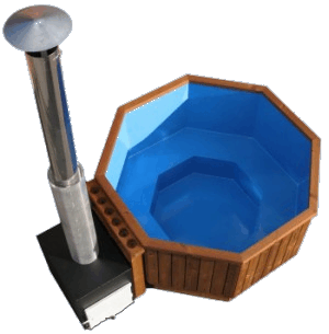 Octagon mit Holzverkleidung