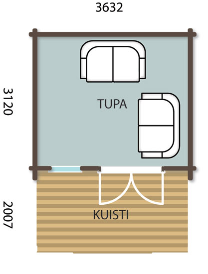 Gartenhaus / Saunahaus Kiuru