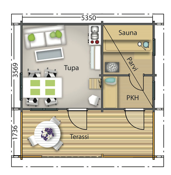 Gartenhaus / Sauna Lapinsirri