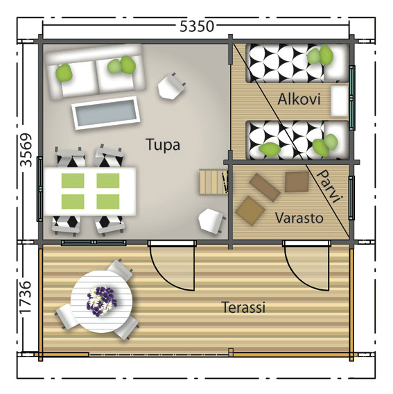 Gartenhaus / Sauna Lapinsirri