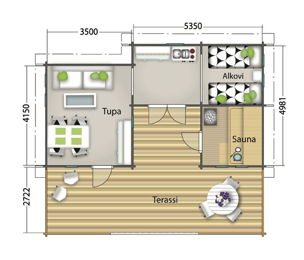 Gartenhaus / Sauna Lehtopöllö