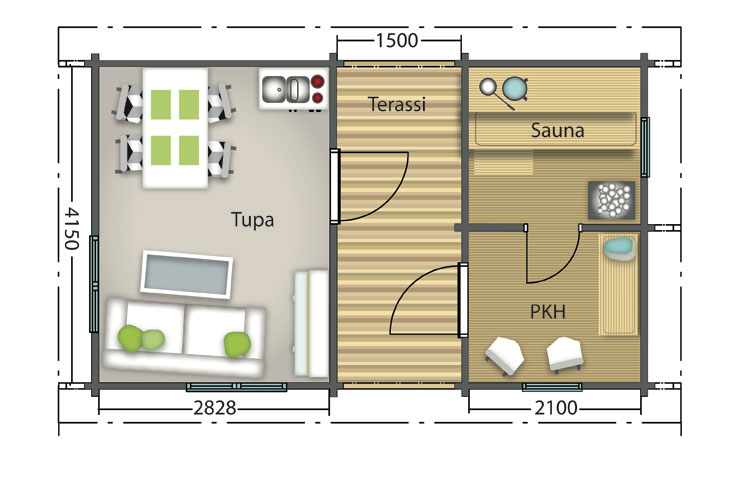 Gartenhaus / Saunahaus Neitokurki