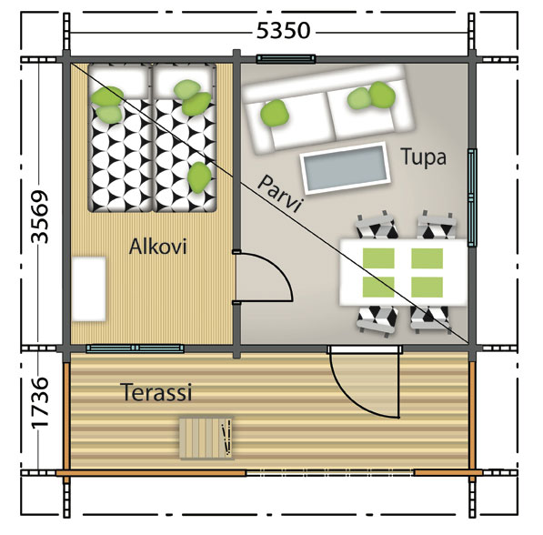 Gartenhaus / Saunahaus Pulmunen