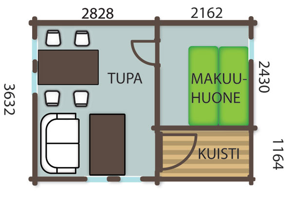 Gartenhaus / Saunahaus Tikli