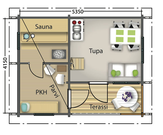 Gartenhaus / Saunahaus Tuulihaukka