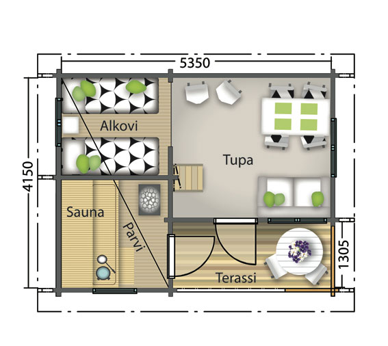 Gartenhaus / Saunahaus Tuulihaukka