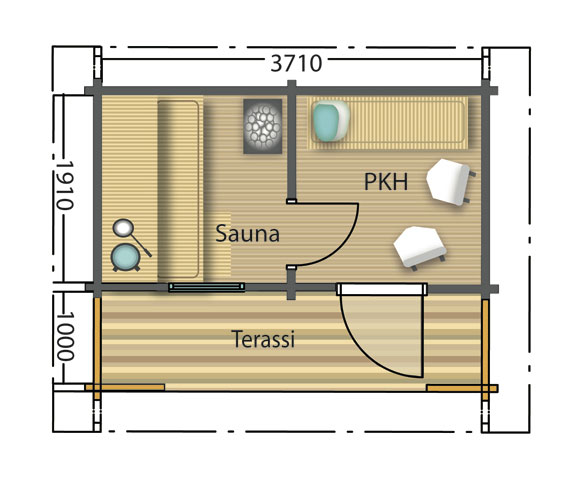 Gartenhaus / Saunahaus Vesipääsky