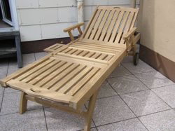Gartenliege / Liegestuhl aus Teak Holz