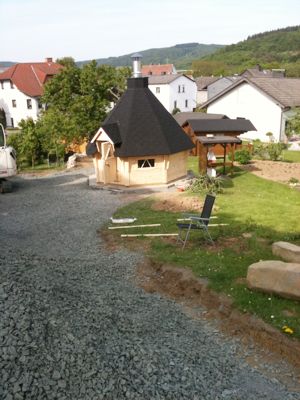 Grillkota - Fundament- / Aufbaubilder