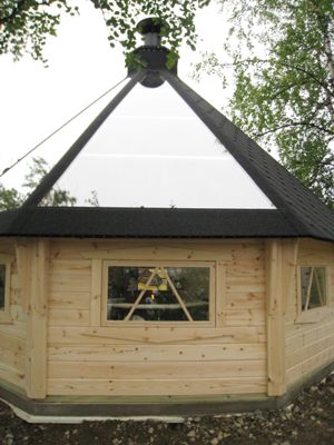 Nahaufnahme Glasdach Grillkota